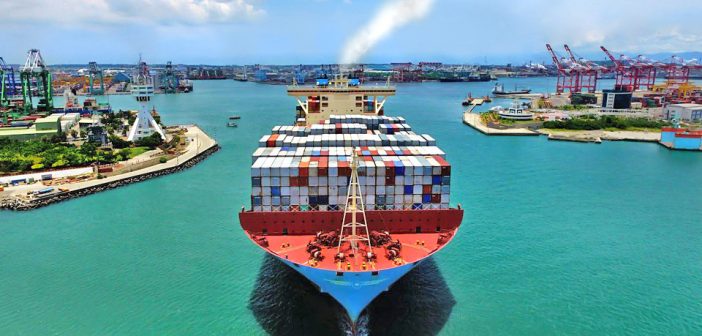 epa06418399 A handout photo made available by 
the Taiwan International Port Corp on 05 January 2018 shows a container ship at the Kaohsiung Harbour in Kaohsiung, southern Taiwan, on 29 August 2017. On 05 January 2018, the Kaohsiung Harbour said it is building the 18-meter-deep No 7 Container Terminal on claimed land from the sea. Once the world's third-busiest port, Kaohsiung Harbour's world ranking has fallen to No 13 due to the launch of new ports, or the expansion of existing ports, in Asian ountries, especially China. Last year, the Kaohsiung Harbour handled 10 million TEU containers, down 1.9 per cent from 2016.  EPA/TAIWAN INTERNATIONAL PORT CORP / HANDOUT  HANDOUT EDITORIAL USE ONLY/NO SALES